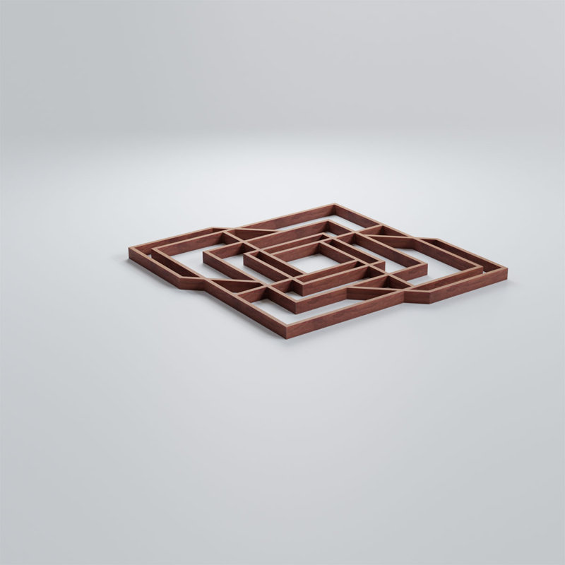 Panneaux muraux Norwood, Bois brun clair, 8 po x 8 po x 0,375 po