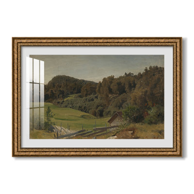 Landscape at Ljan, 1858-Hans Gude-Custom Framed Canvas