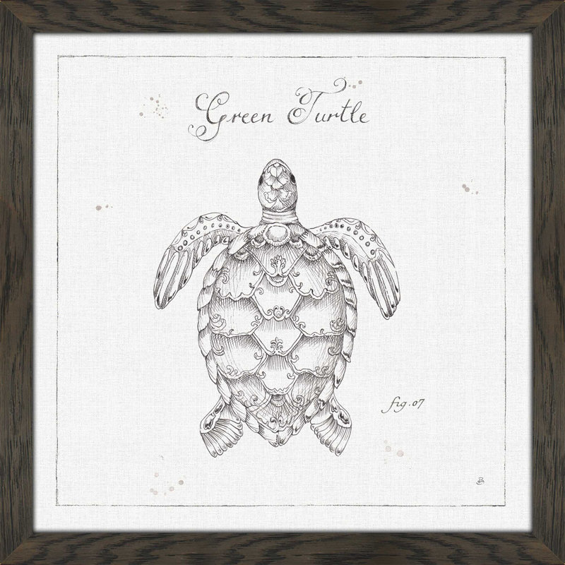 «Underwater Life», reproduction sur toile, H 37,5 po x l 37,5 po x P 1 po, Cadre chocolat patiné