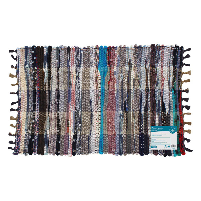 Chindi Rug Indoor Doormat, 1cm H x 50cm W x 80cm L
