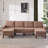Upholstered U Shape Corduroy Sectional Couch With Movable Ottoman-575609466