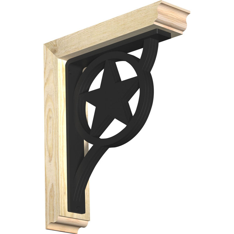 Support à fer triple Austin, H 23 po x P 20 po, Sapin de Douglas l 3 1/2 po x T 4 po (lisse)
