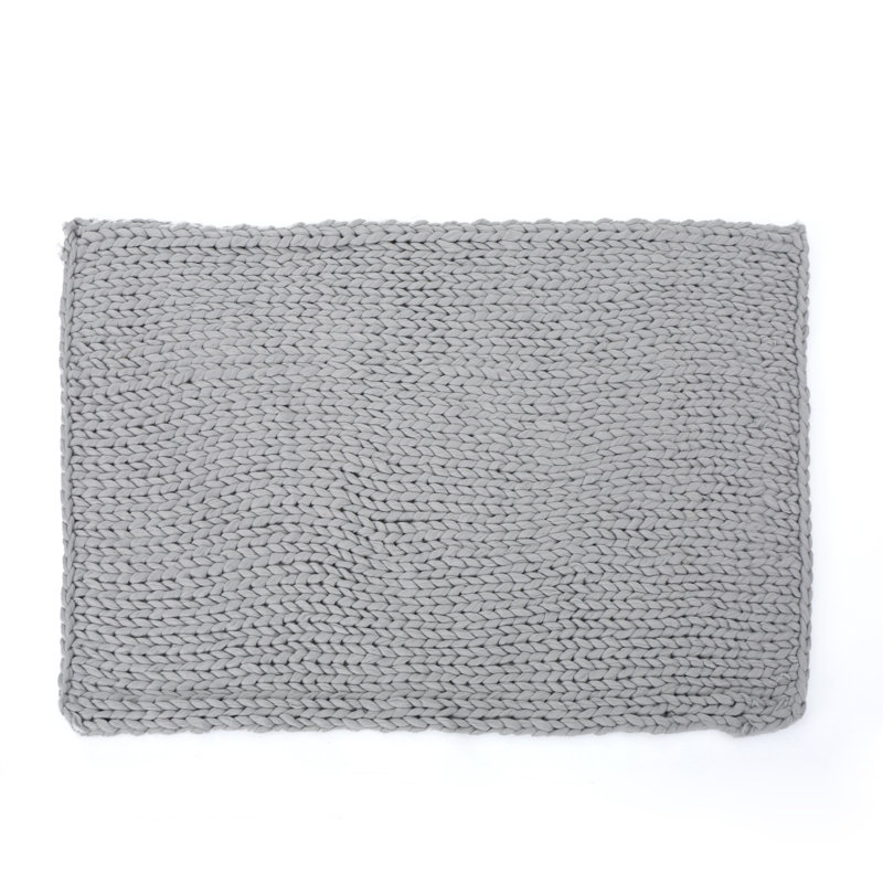 Jeté en tricot épais Chunky, Argent argent