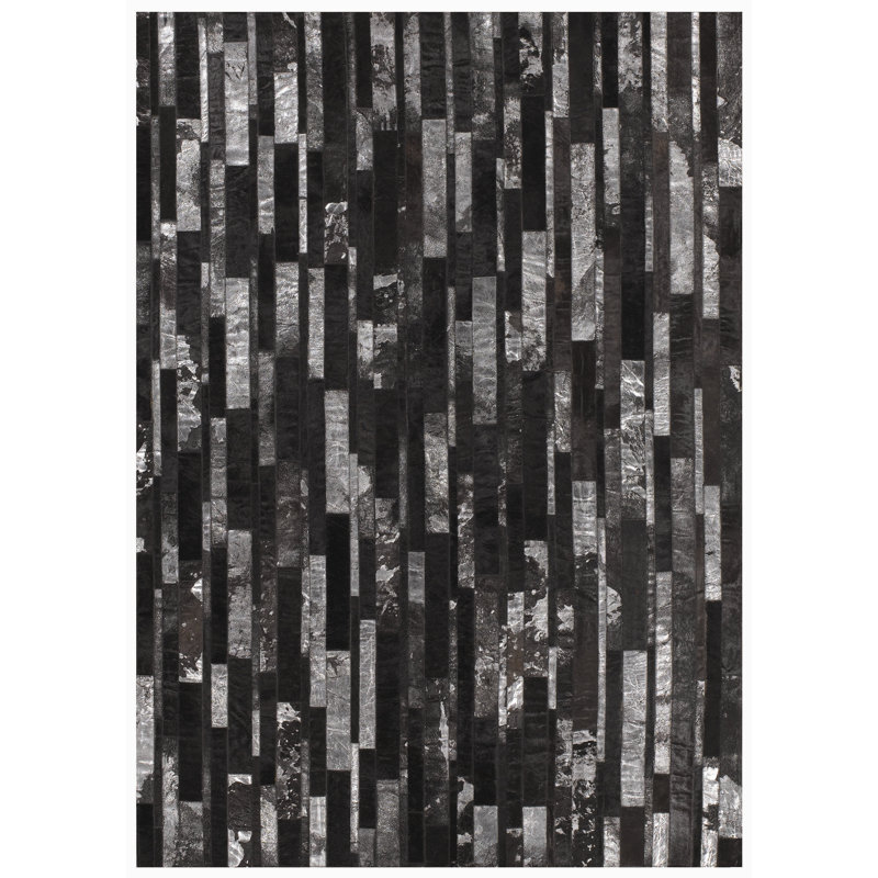 Tate Abstract Cowhide Area Rug, Rectangle 200 x 300cm