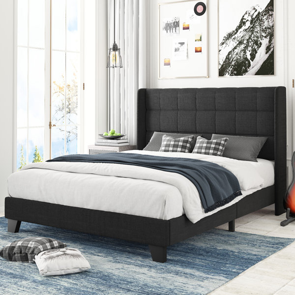 Latitude Run® Platform Bed Frame With Wingback & Reviews | Wayfair