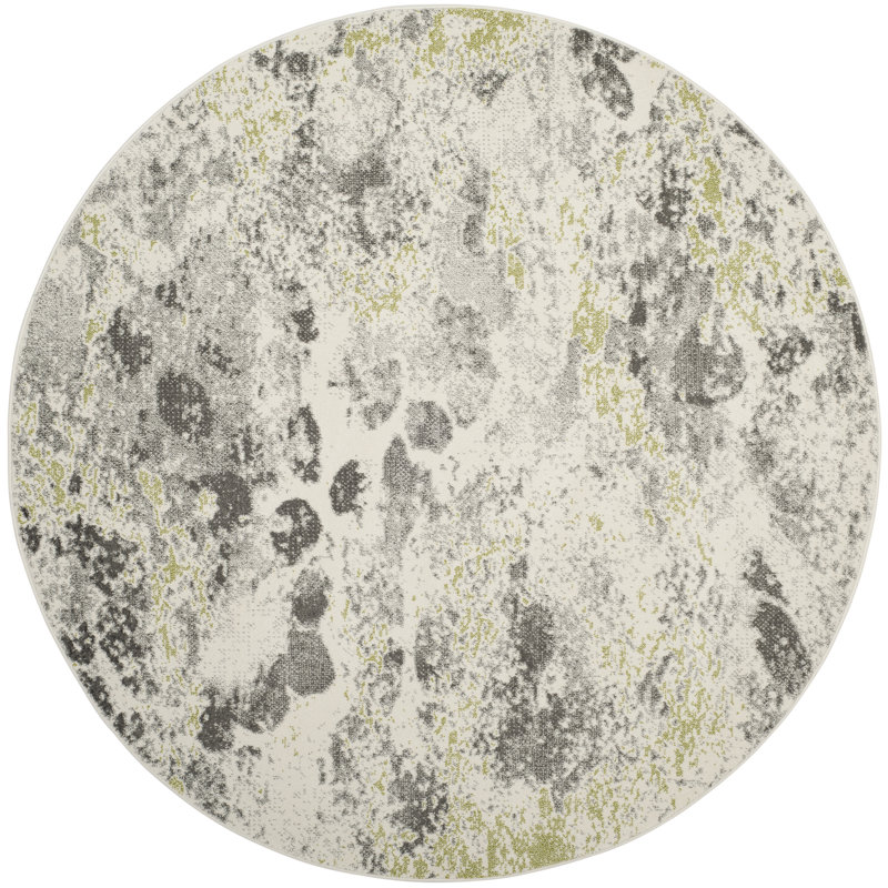 Tapis ivoire / gris Seybert, Rond 6 pi 7 po