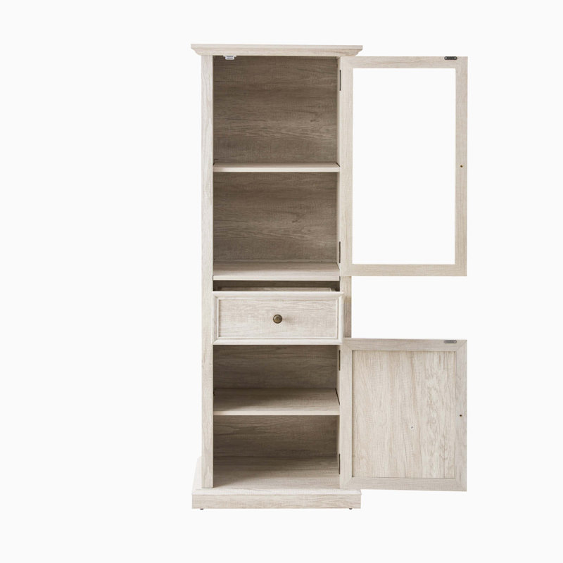 Armoire de rangement haute, armoire autoportante avec tablettes, armoire avec tiroir pour le salon, la cuisine, la salle à manger