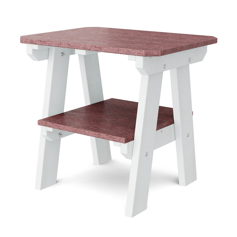 Table de bout à deux niveaux Heritage, Cerisier / blanc