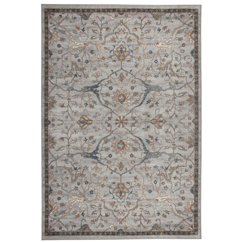 Tapis beige, bleu et brun