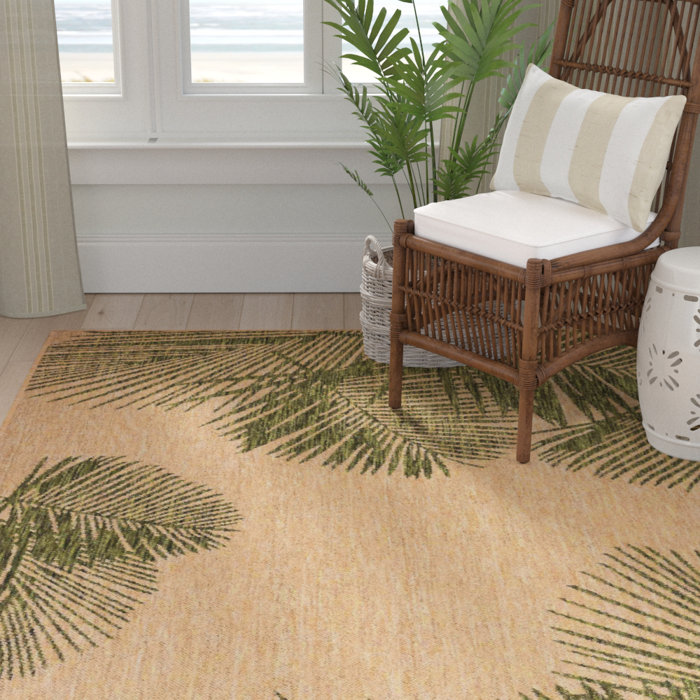 Sand & Stable Saldanha Green/Tan Indoor/Outdoor Rug & Reviews | Wayfair