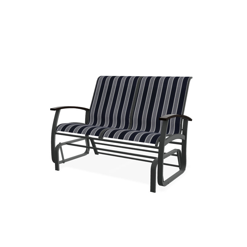 Belle Isle Outdoor Glider, Night, Kona P10, Textured Graphite