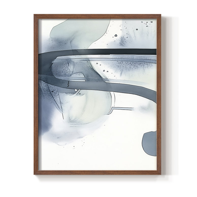 Reproduction encadrée ABSTRACT Series DCCXIV - bois massif, Noyer, H 21 po x l 17 po