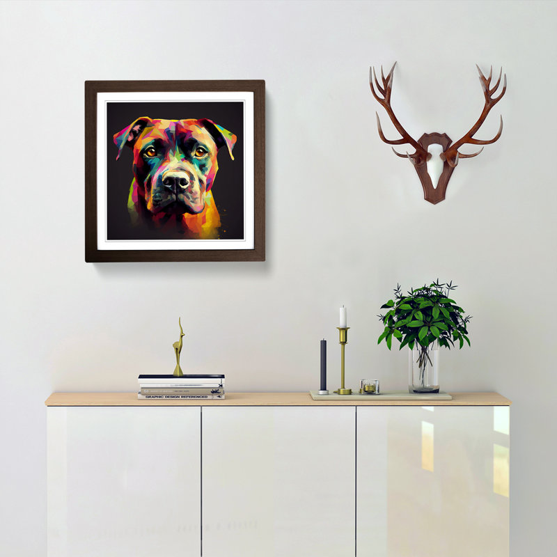 Staffordshire Bull Terrier Abstract No.1 - Framed Print