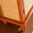 Vintage Rattan Shoe Cabinet Side Cabinet 12 Pair Shoe Storage Cabinet