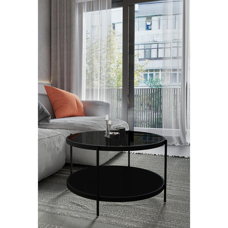 Glorias Coffee Table, Black/Fume