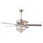 Ventilateur de plafond 28 pouces Kannon à finition argent antique style Shabby Elegance avec télécommande
