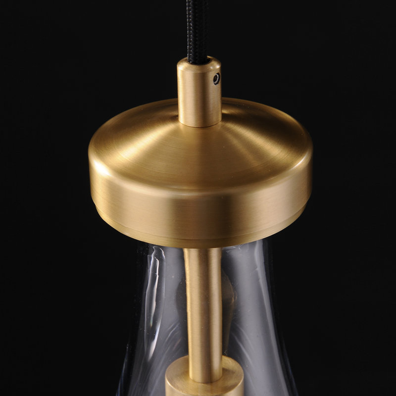 7-Light Dimmable Teardrop Chandelier (Bulbs Include), Brass