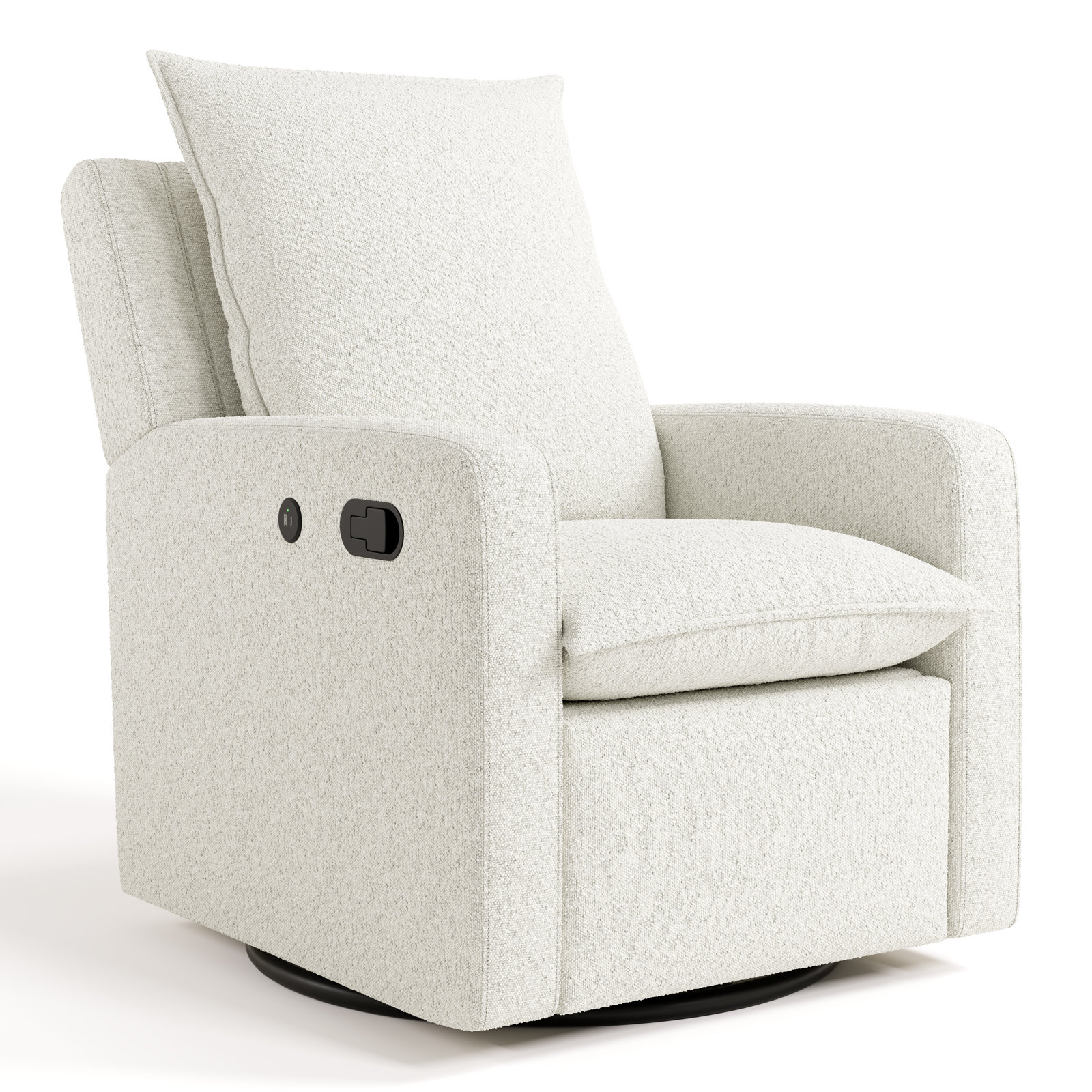 Storkcraft Timeless Recline Glider with USB, Ivory Boucle