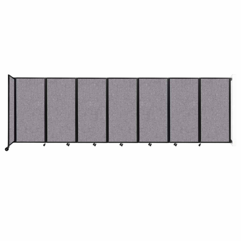 11 - Cloison pliante à panneaux, 7, H 72 po x l 234 po x P 12 po, Gris nuageux