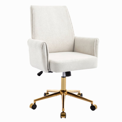 Mid-Back Liftable Office Chair, Striped Fabric, And Ergonomically Designed, Is An Excellent Choice For Working, Studying Or Relaxing