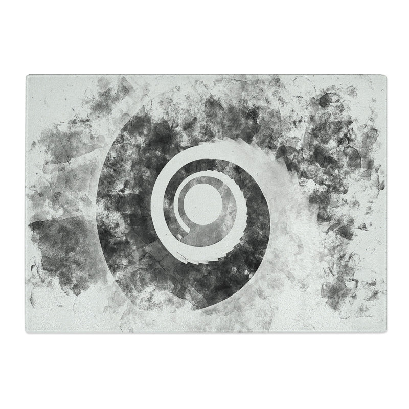 Tempered Glass Spiral Staircase Abstract Chopping Board, 28.5 cm x 39 cm