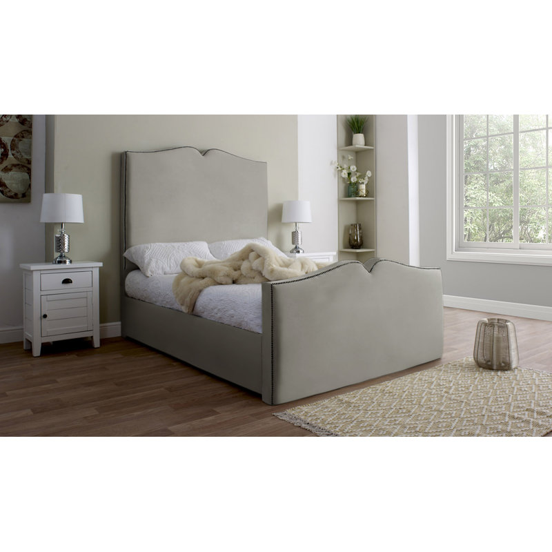 Annamolly Upholstered Bed, Silver, Super King