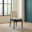 Chaise d'appoint rembourrée Redbridge crème et noire-1432183511-1432183514