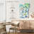 Avery White Orchids On Blue-108502928