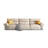 Khaki Genuine Leather Modular Sofa cushion couch-1863978042