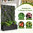 6 ft. H x 4 ft. W Metal Planter Box privacy screen Garden Bed with Trellis and Wheels - Black-478159945-478159949
