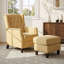 Pushback Reclining Chair Armchair with Footstool-134588984