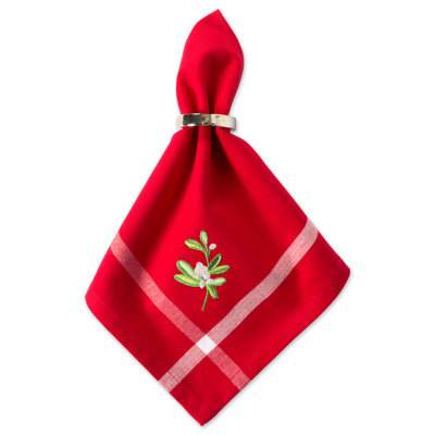 Serviette de table brodée Mistletoe 20 po Icenhour