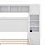 Grand lit en bois avec armoire intégrée, tablette, prises de courant et lit gigogne simple TG-474005630