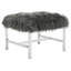 Cristian Faux Sheepskin Square Bench-32979443