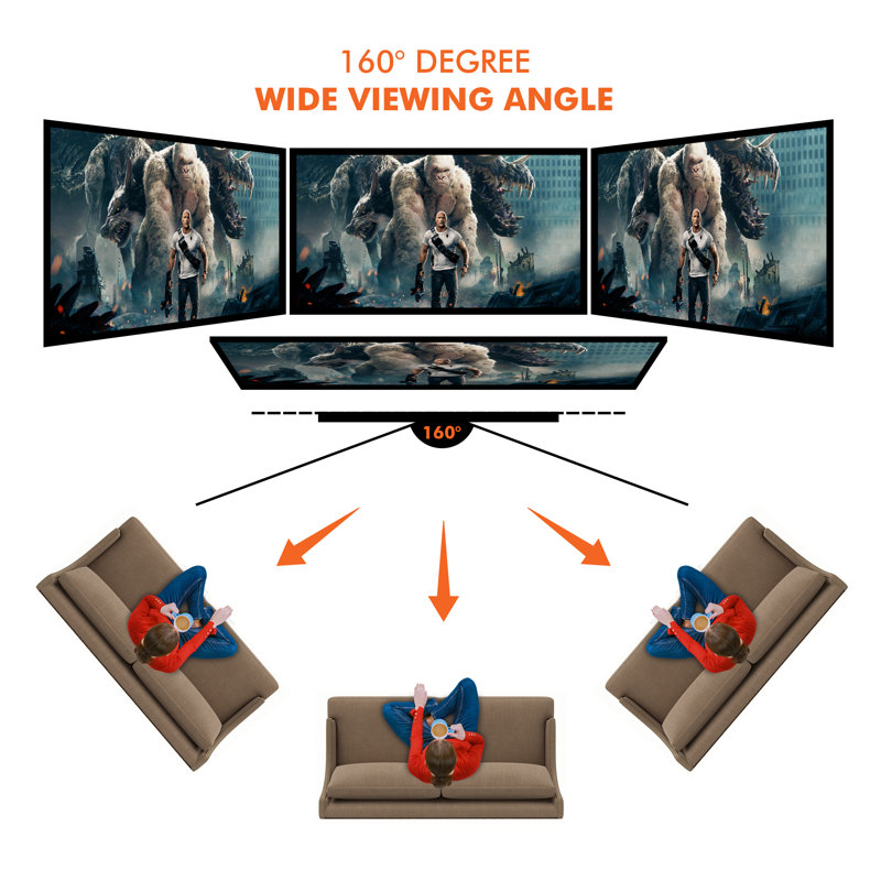 Écran de projection Pyle avec support - 80 16: 9 HD 4K Portable Pro