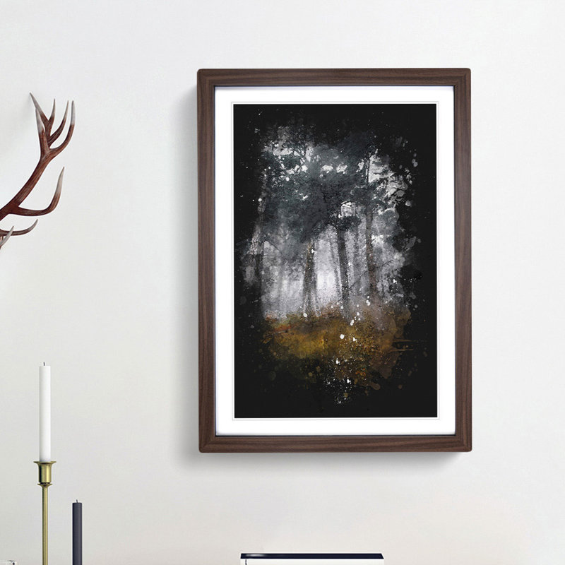 Forest in Russia - Picture Frame Graphic Art Print, Walnut Framed, 87cm H x 62cm W x 2cm D