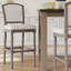 Tabouret 1PC avec siège et dossier rembourrés