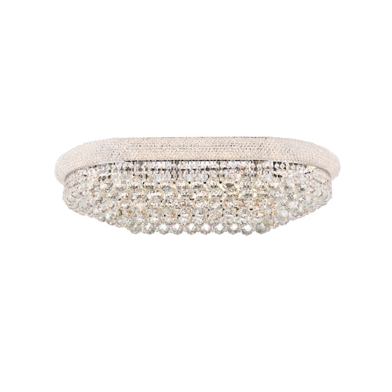 Plafonnier encastré 20 po 18 lumières Devan, Chrome