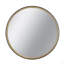 Miroir décoratif 31,3 "deux tons noir mat et bois naturel