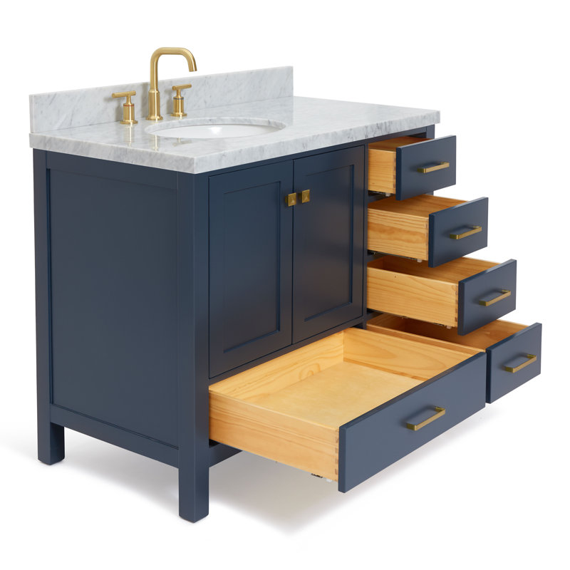 Ensemble de meuble-lavabo simple 43 po Cambridge, Bleu minuit