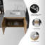 Meuble-lavabo flottant 30 po avec porte à fermeture en douceur et comptoir en marbre de culture Zephyr-132461493