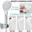 8''Black High Pressure Rainfall Shower Head Combo with 3 Settings Handheld Spray-125199301