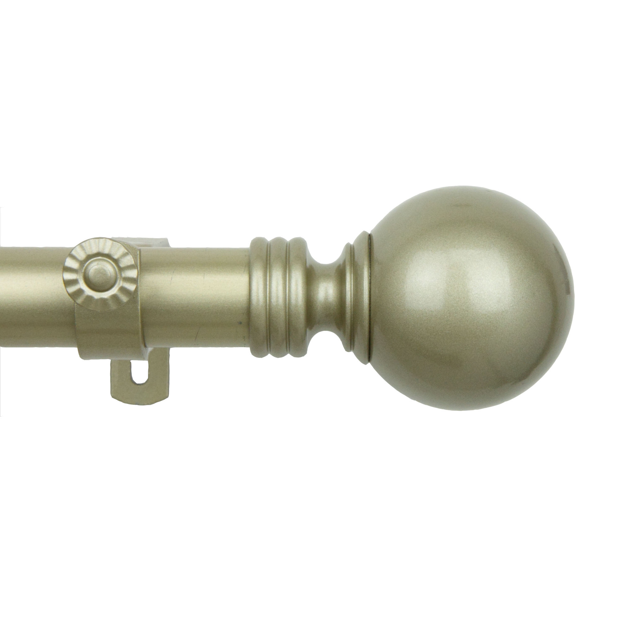 Orpha Single Curtain Rod, 66" - 120", Gold