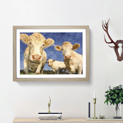 Three Dairy Cows - Picture Frame Graphic Art Print