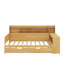 Lit de jour simple avec tablettes de rangement, lit gigogne et bureau d'étude-997260216