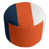 Blanc / bleu foncé / orange