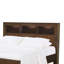 Ensemble de chambre pour très grand lit, brun, nickel argenté, 3 pièces avec 2 tables de chevet