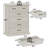 Altona 31.5" W 6-Drawer Dresser Chest with Gray White Wood Grain Finish