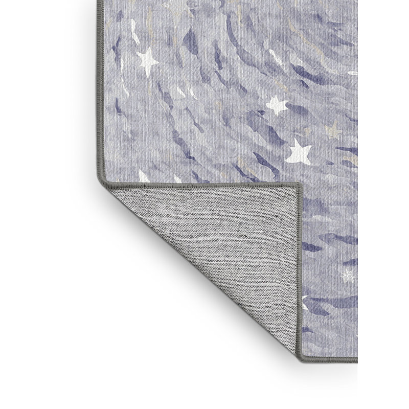 Machine Washable Gray Area Rug, Rectangle 8' x 10'
