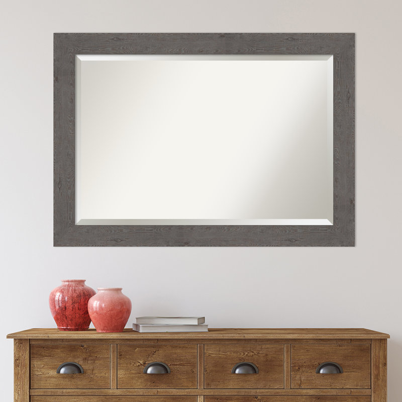 Alissone Flat Wall Mirror, Gray, 29.5" x 41.5"